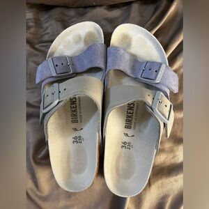 Birkenstock - two tone blue - worn once - size 36
